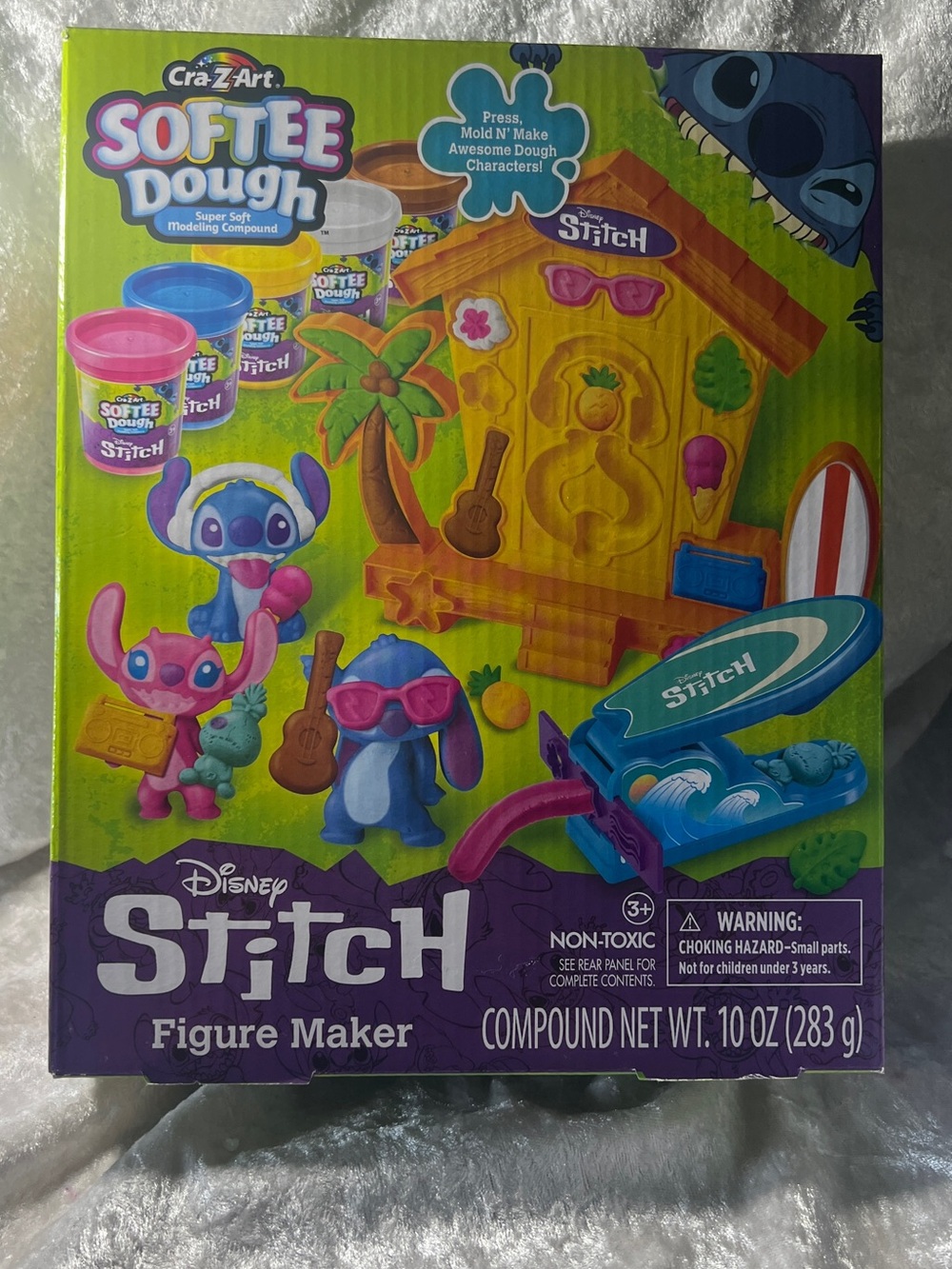 Disney Stitch Softee Dough Playset – Blue, Purple & Pink Figure Maker